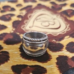 Brighton Silver Rope-Edged Ring